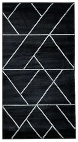 Koberec Frisee Diamond 1,33/1,9 B0052 čierna/strieborný
