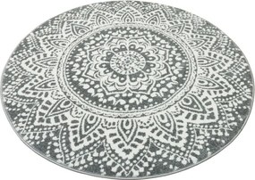 Koberec Lima G757A mandala, krémový / sivý kruh