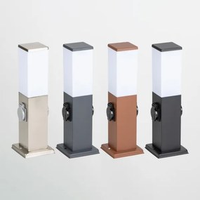 Brilagi - Vonkajšie svietidlo s 2 zásuvkami SCHUKO NOVA 1xE27/15W/230V 40 cm IP44 hnedé