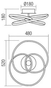 Redo 01-2189 - LED Stmievateľné stropné svietidlo SINTRA LED/40W/230V