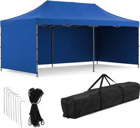SPRINGOS Nožnicový záhradný stan 3×6 m – modrý, obchodný pavilón na podujatia GP0007
