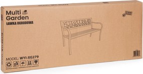 MultiGarden Záhradná lavička s ozdobným operadlom 120x50 cm MultiGarden