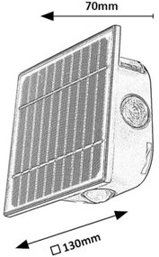Rabalux 77034 - LED stmievateľné solárne nástenné svietidlo EMMEN LED/0,5W/3,7V