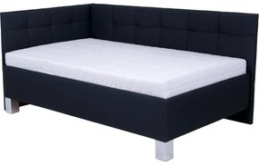Čalúnená posteľ s matracom a úložným priestorom MARIA PETITE 120x200 cm antracit