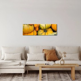 Obraz - Jesenná tekvica (s hodinami) (90x30 cm)