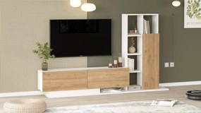 TV stena Houseland Blaze Oak Castello/biela