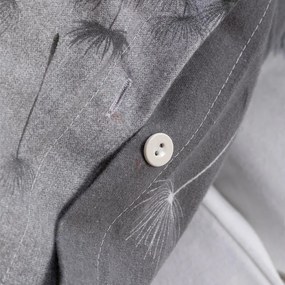 Flanelové posteľné obliečky PÚPAVA šedá