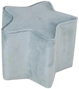 Svetlo modrý zamatový detský puf Lil Sofa – Roba