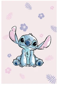 DETSKÁ FLEECOVÁ DEKA LILO AND STITCH 100X150 CM VZOROVANÁ