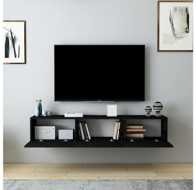 TV stolík/skrinka Dereba (čierna). Akcia -20%. Vlastná spoľahlivá doprava až k Vám domov. 1107845