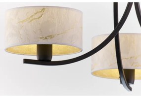 Jupiter 2103 - Luster na reťazi ARTHUR 3xE27/15W/230V biela/čierna/mramorový dekor