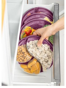 Sada 4 ks potravinových boxů LUY fialová