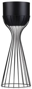 Kovový kvetináč LOFT 56x20 cm čierna