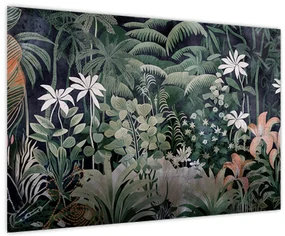 Obraz - Maľovaný vzor džungle (90x60 cm)