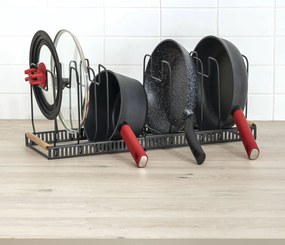 JJA Organizér, stojan na pokrievky, hrnce aj panvice, výsuvný, 8 pozícií