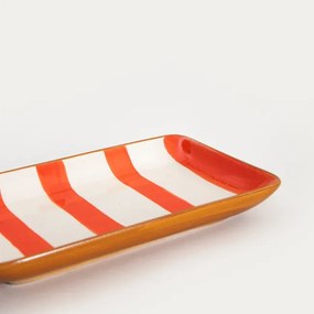 Dekoračný tanier TORRIT biely / oranžový 775161