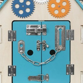 2Kids Toys Activity board Domček, tyrkysová