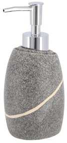 Dávkovač mydla Caldarela, sivá/s chrómovými prvkami, 240 ml