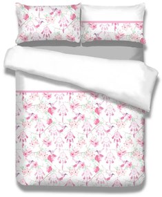 Flanelová posteľná bielizeň AmeliaHome Dream Catcher bielo-ružová