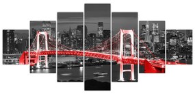 Nočná fotka mosta - obraz