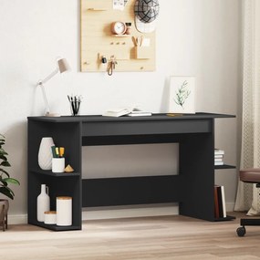 Stôl čierny 140x50x75 cm kompozitné drevo 840549