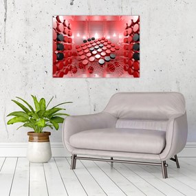 Sklenený obraz tlačidlové abstrakcie (70x50 cm)