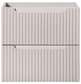 Závěsná skříňka Nova Cashmere Beyond II s deskou a umyvadlem 80 cm kašmírová/dub coast evoke