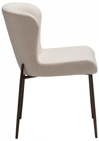 GLAM ČALÚNENÁ STOLIČKA pink/antique brass