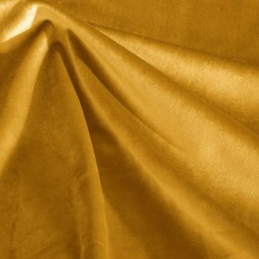 Dekorstudio Záves VILLA z exkluzívneho zamatu 140 x 250 cm v horčicovej farbe - dekoračné kolieska