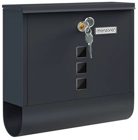 Poštová schránka s valcom na noviny POST, 30,5x10x33,5cm, antracitová Monzana