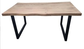 Stôl drevené Liam SDV-01 akácia/čierna