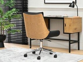 Kancelárske kreslo Leoss (čierna). Akcia -15%. Vlastná spoľahlivá doprava až k Vám domov. 1136342