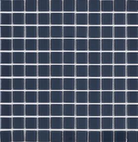 Sklenená mozaika Premium Mosaic tmavě šedá 30x30 cm lesk MOS25DGY