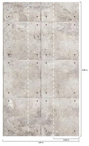 Fototapeta vliesová na stenu imitácia betónových blokov A34901 159x280 cm One roll Murals Grandeco