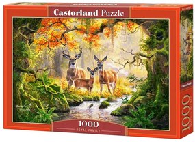 Castorland Puzzle 1000 dielikov C-104253 Kráľovská rodina jeleňov les