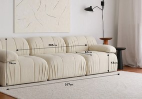 Nadčasová trojmiestna pohovka Uniqsofa - biela