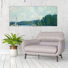 Obraz - Alfred Sisley, The Banks of the Oise, reprodukcia (120x50 cm)