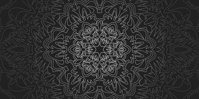 Obraz ornamentálna Mandala v čiernobielom prevedení