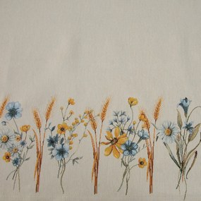 GOBELÍNOVÝ OBRUS NATUR 140X180 CM KVETY