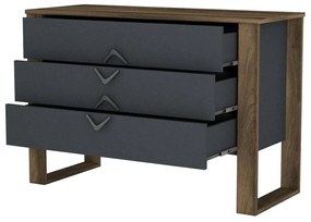 Komoda Bumerang Anthracite and Walnut