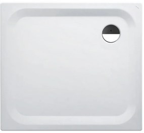 LAUFEN Platina obdĺžniková sprchová vanička zo smaltovanej ocele, odtok v rohu, 1000 x 900 x 25 mm, biela, s protišmykom, H2150306000401