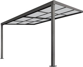 Hliníková pergola BestBerg PZ-12A / 12 m² / antracit/sivá