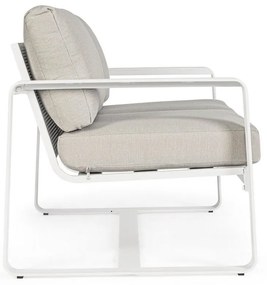 Biela hliníková záhradná pohovka Merrigan – Bizzotto