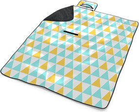 Sablio Plážová deka Dvojfarebné trojuholníky: 200x140 cm