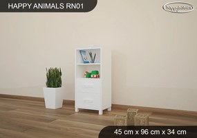 Detský úložný regál - BIELY - TYP 1 - NÍZKY