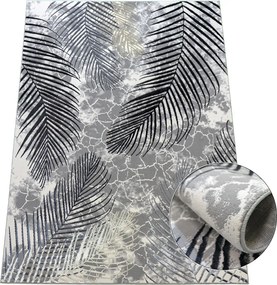 Koberec Esprit 3610 GREY – sivý obdĺžnikový koberec s vzorom Rozmer: 140x190 cm