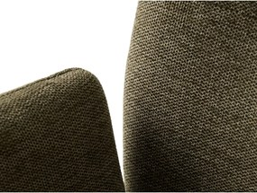 Zelené čalúnené jedálenské kreslo s podrúčkami Roxana – Unique Furniture