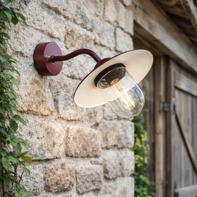 Vonkajšie nástenné svietidlo tmavočervené IP44 - Mníchov