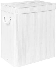 Kôš na bielizeň bambusový 100 l biely