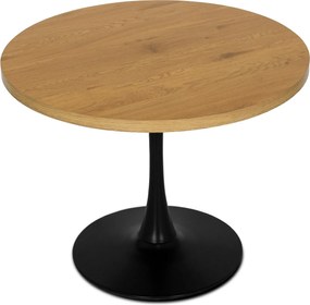Okrúhly jedálenský stôl LINO 100 cm dub zlatý/čierny